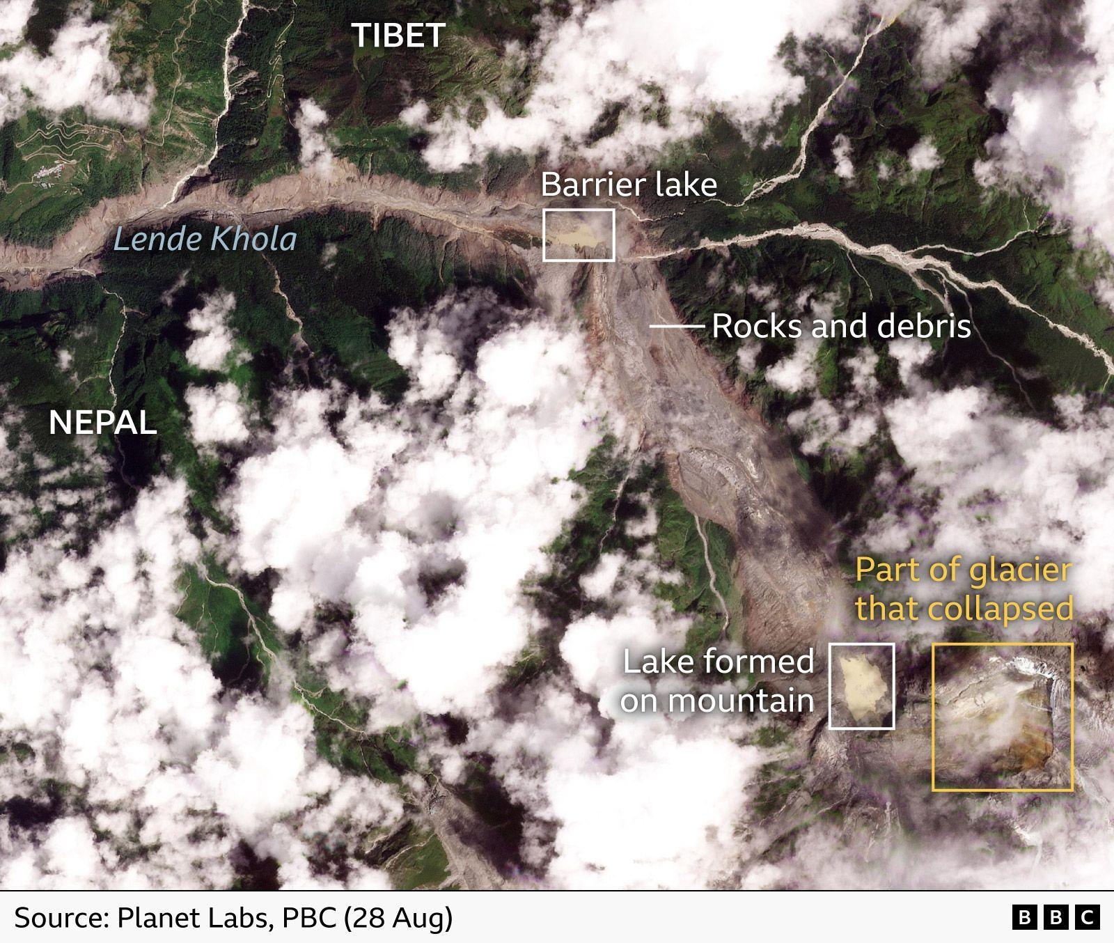 Satellite Images Reveal Scale of Flood Destruction in Nepal’s Trishuli Valley