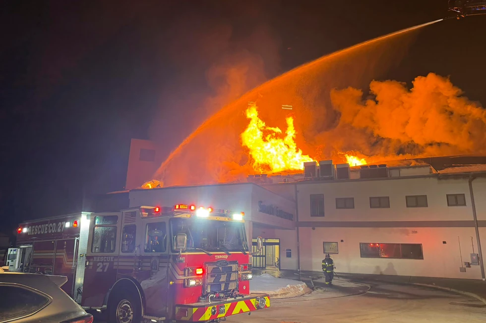 Emergency Crews Respond to Hospital Fire in Dickson City, PA