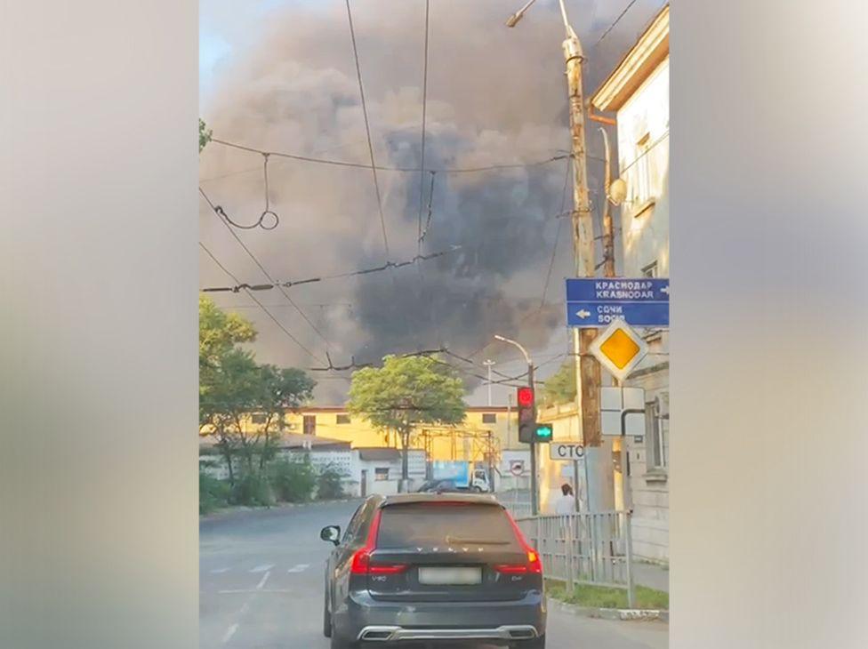 Ukrainian Drone Attack Damages Russian Grain Export Terminals in Novorossiysk